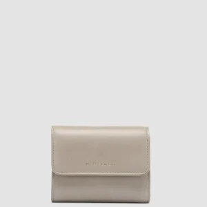 Best Officine Creative POCHE 10 -  Grey Nappa Leather Trifold Wallet POMICE