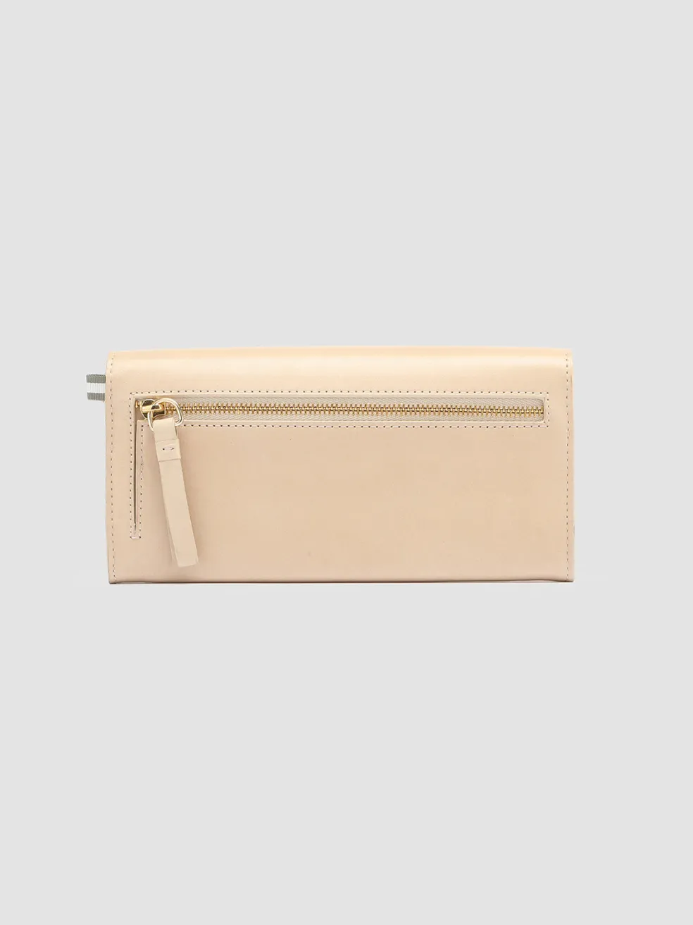 Sale Officine Creative POCHE 09 - Ivory Nappa Leather Wallet OAT MILK