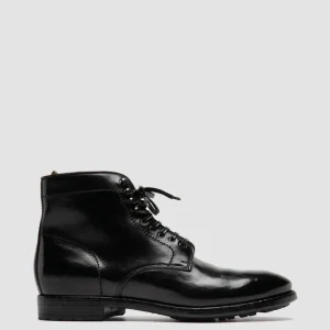 Online Officine Creative PRINCE 610 - Leather Ankle Boots BLACK