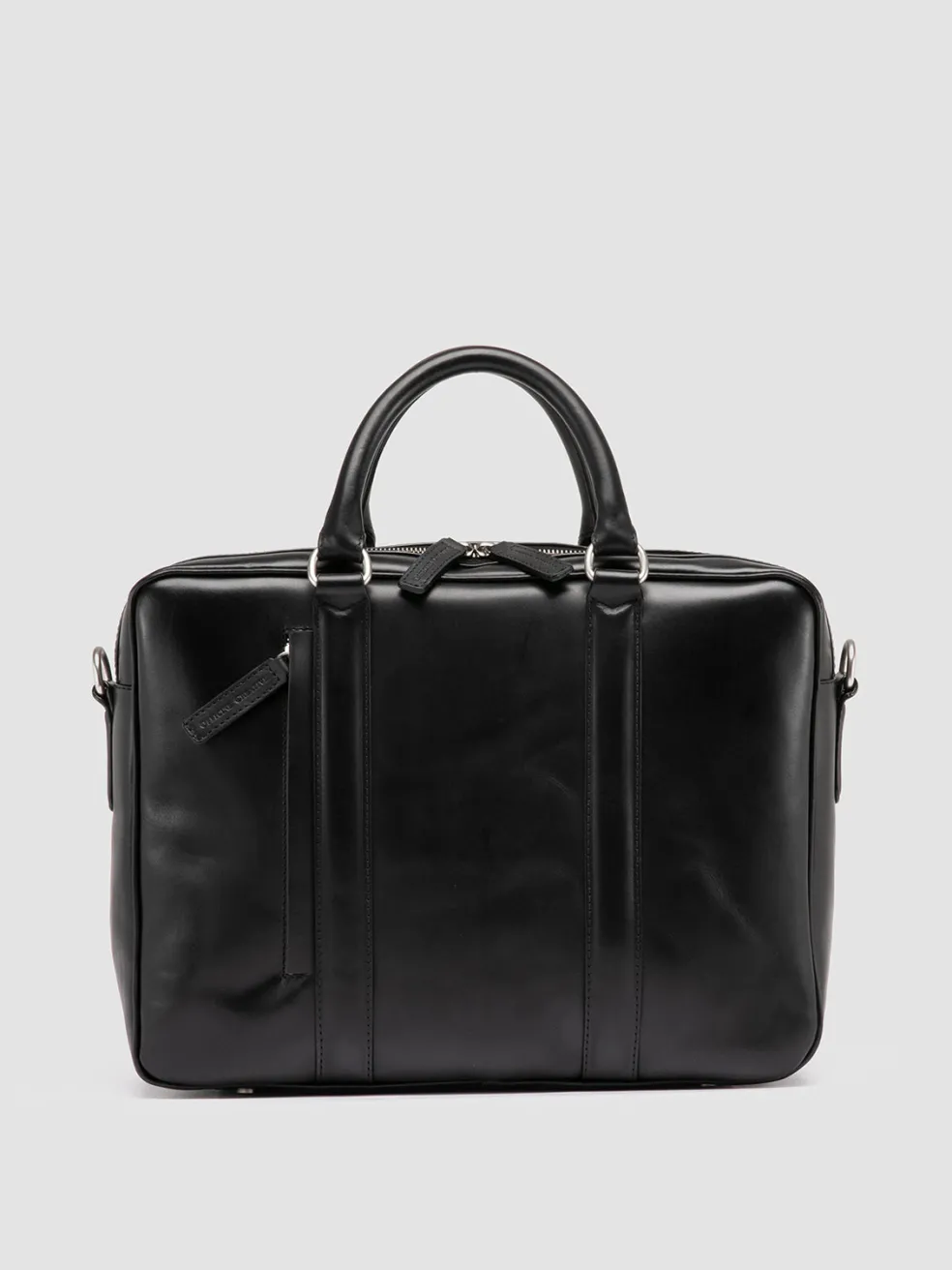 Clearance Officine Creative QUENTIN 010 - Black Leather Bag NERO