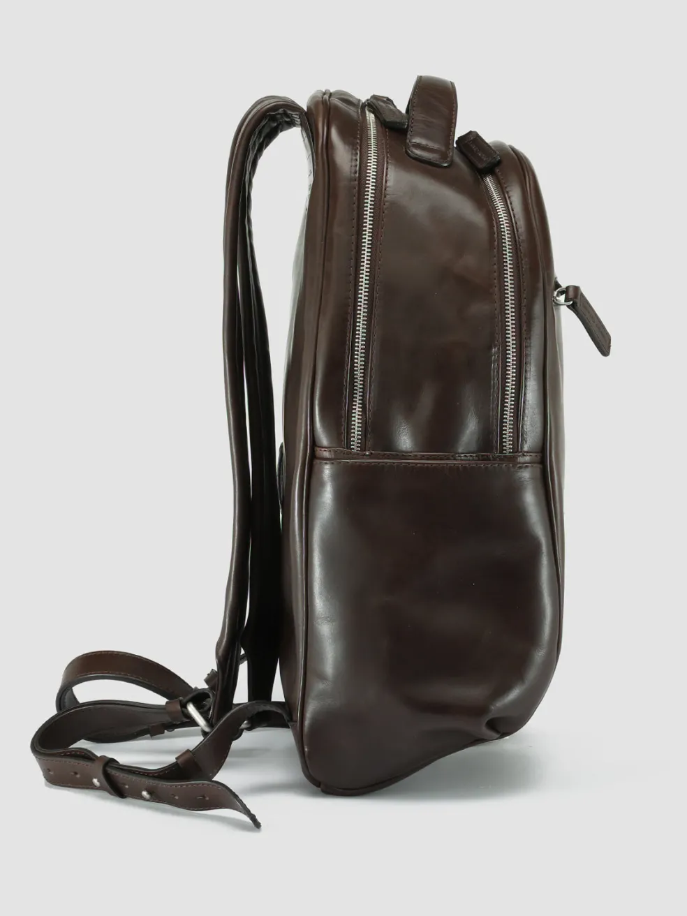 Hot Officine Creative QUENTIN 012 - Brown Leather Backpack COFEE