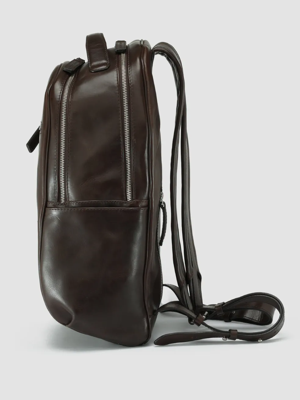 Hot Officine Creative QUENTIN 012 - Brown Leather Backpack COFEE