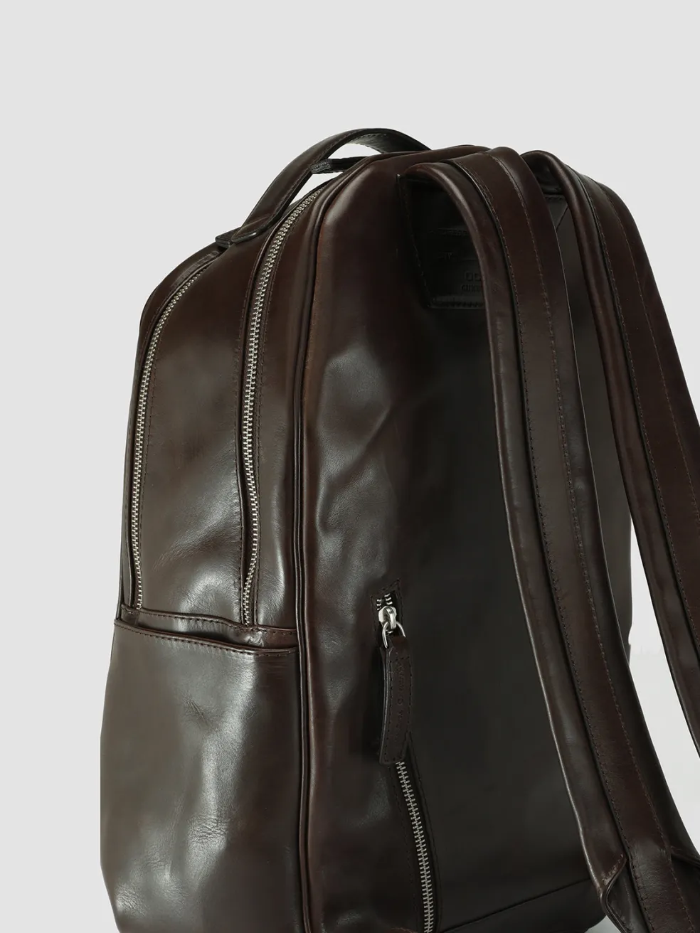 Hot Officine Creative QUENTIN 012 - Brown Leather Backpack COFEE
