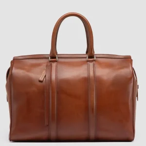 Shop Officine Creative QUENTIN 009 - Brown Leather Bag CORTECCIA