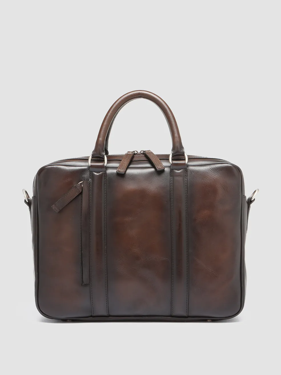 Fashion Officine Creative QUENTIN 010 - Brown Leather Bag DARK BROWN