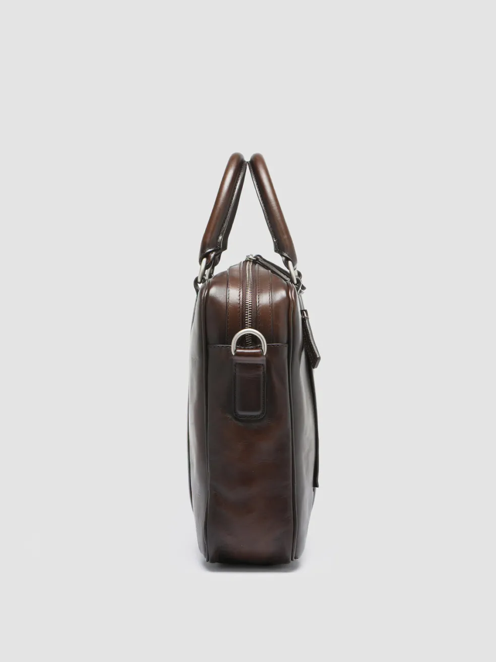 Fashion Officine Creative QUENTIN 010 - Brown Leather Bag DARK BROWN