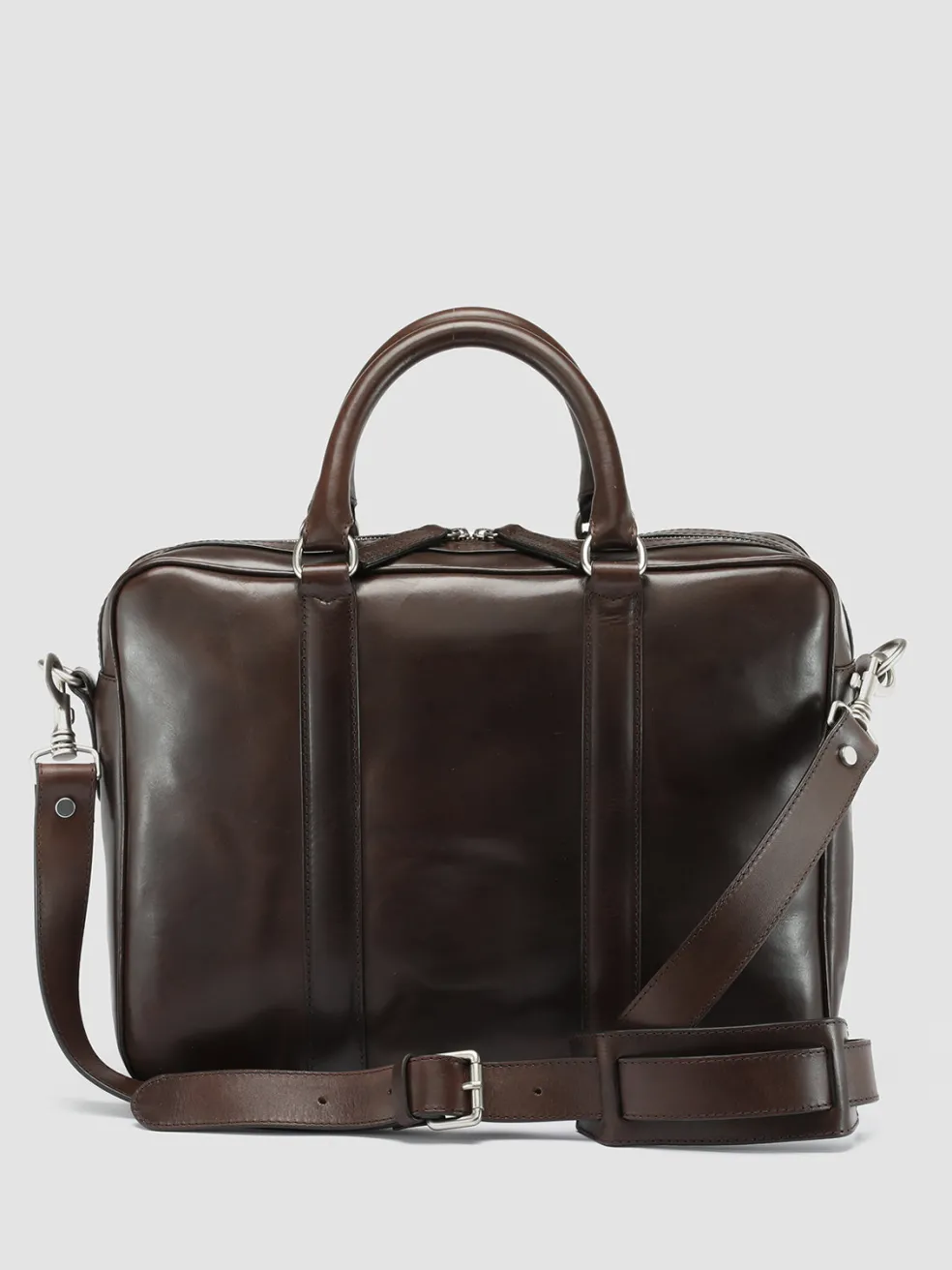 Cheap Officine Creative QUENTIN 010 - Brown Leather Bag COFFEE