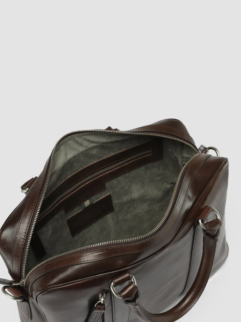 Cheap Officine Creative QUENTIN 010 - Brown Leather Bag COFFEE