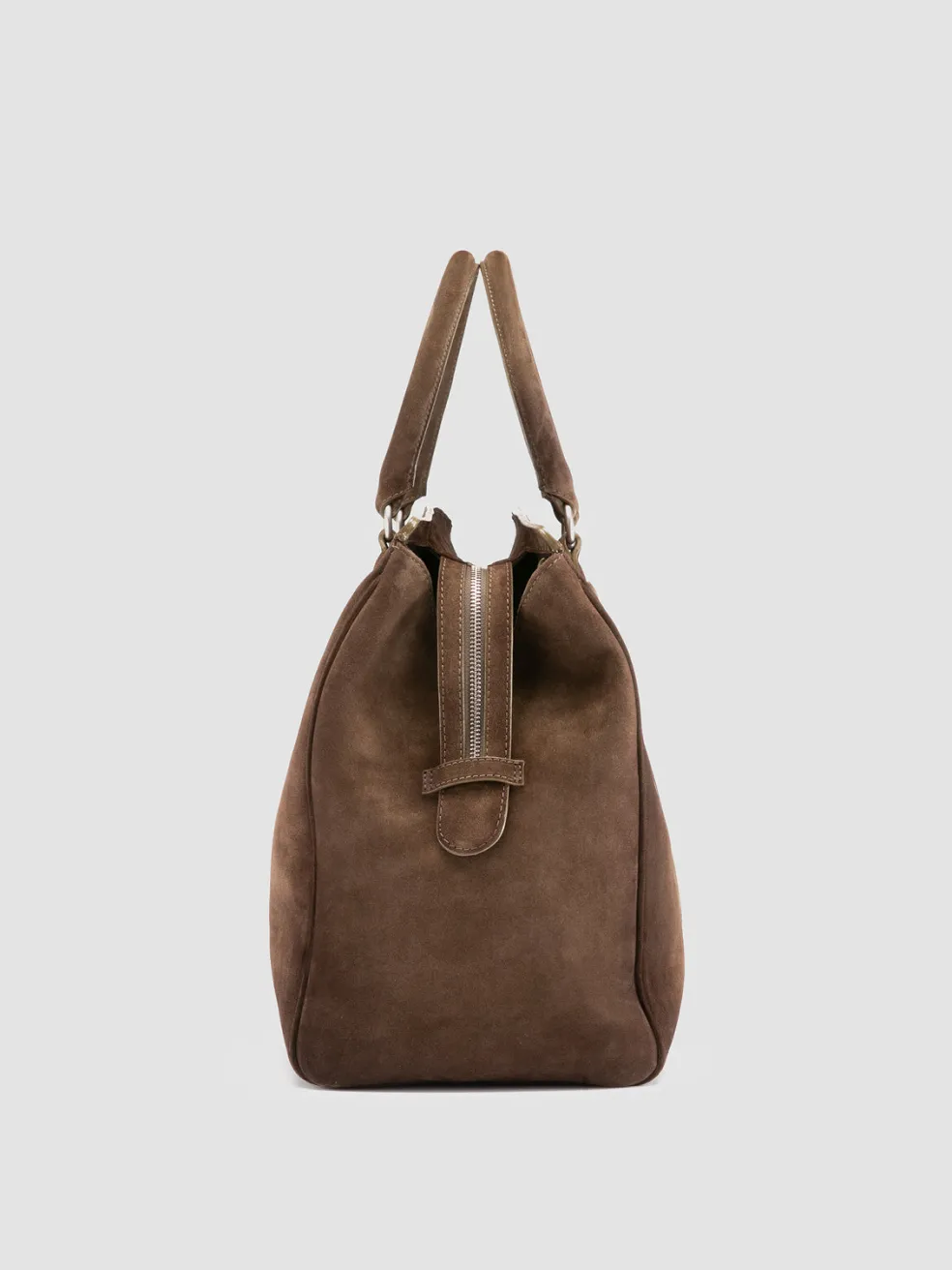 Outlet Officine Creative QUENTIN 009 - Brown Suede Bag OLIVE