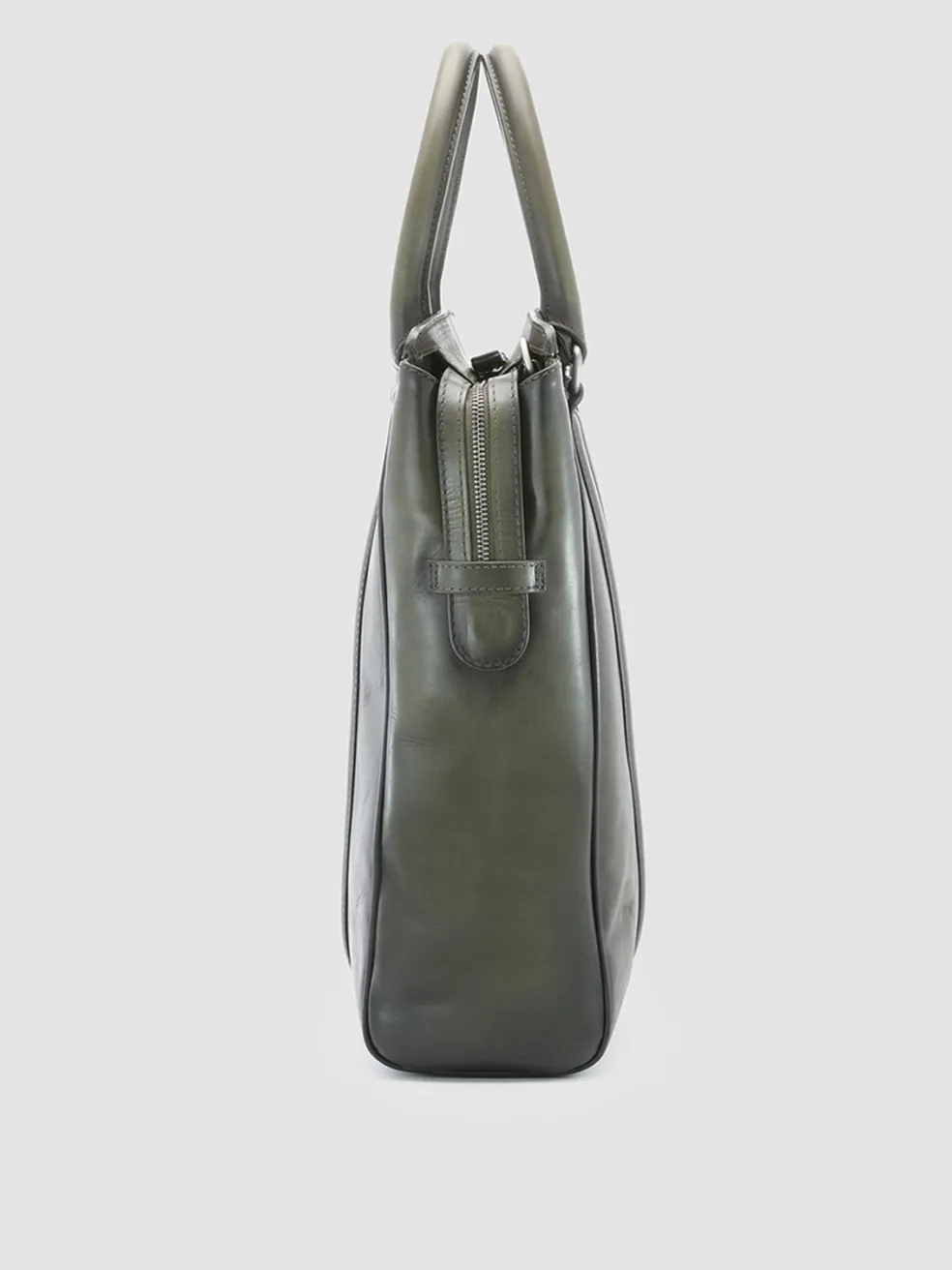 Clearance Officine Creative QUENTIN 02 - Green Leather Hand Bag DEPHTS