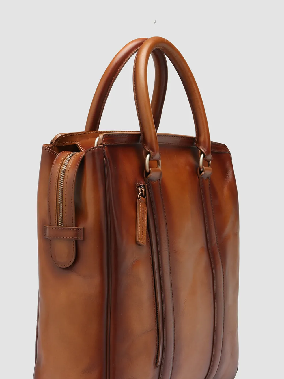 Discount Officine Creative QUENTIN 02 - Leather Hand Bag TAN
