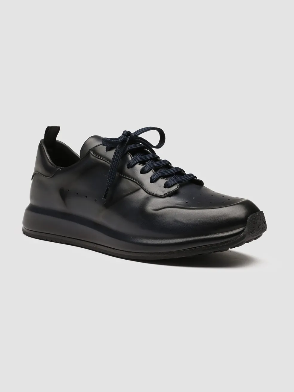 Online Officine Creative RACE LUX 003 - Blue Nappa Leather Sneakers BLUMARINE