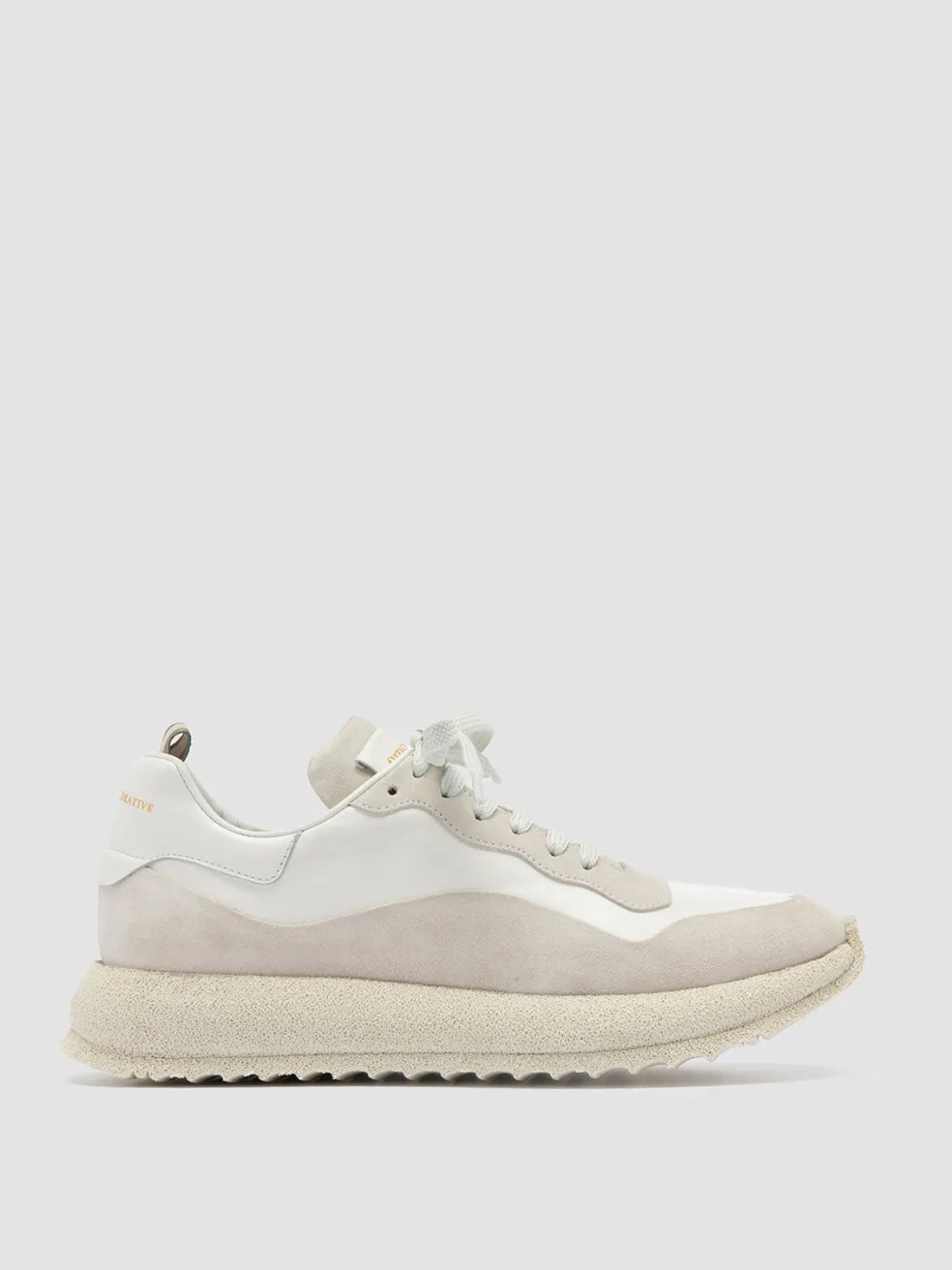 Hot Officine Creative RACE RUBREX 101 - White Leather And Suede Low Top Sneakers OFF WHITE