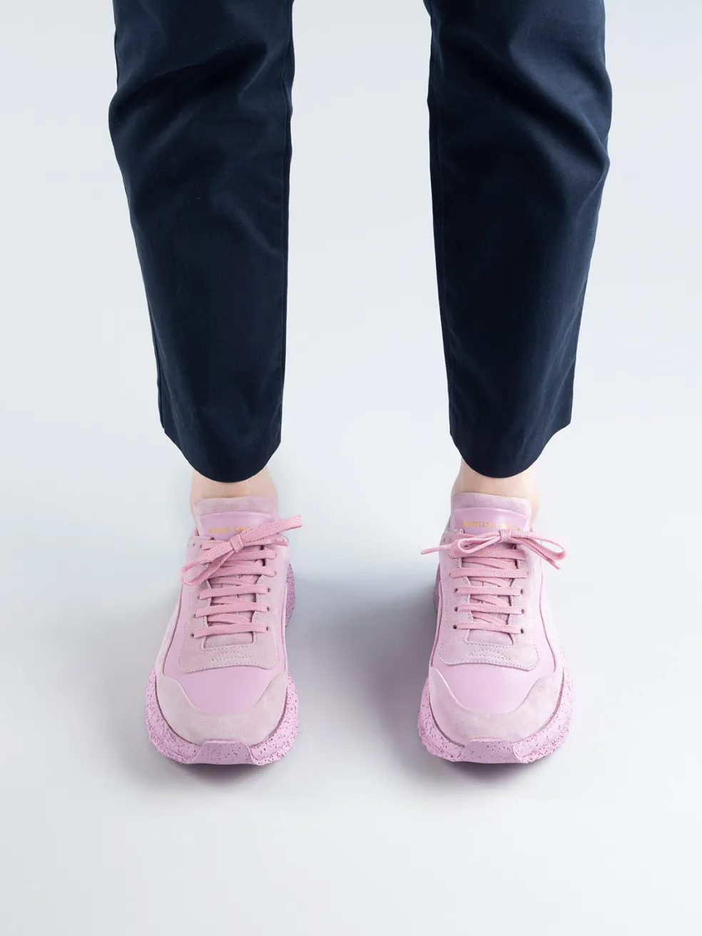 Shop Officine Creative RACE RUBREX 101 - Leather And Suede Low Top Sneakers YELLOW