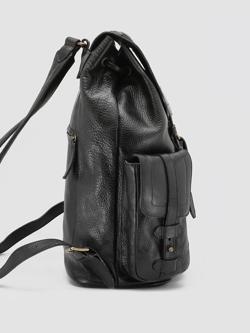New Officine Creative RARE 27 - Leather Backpack BLACK