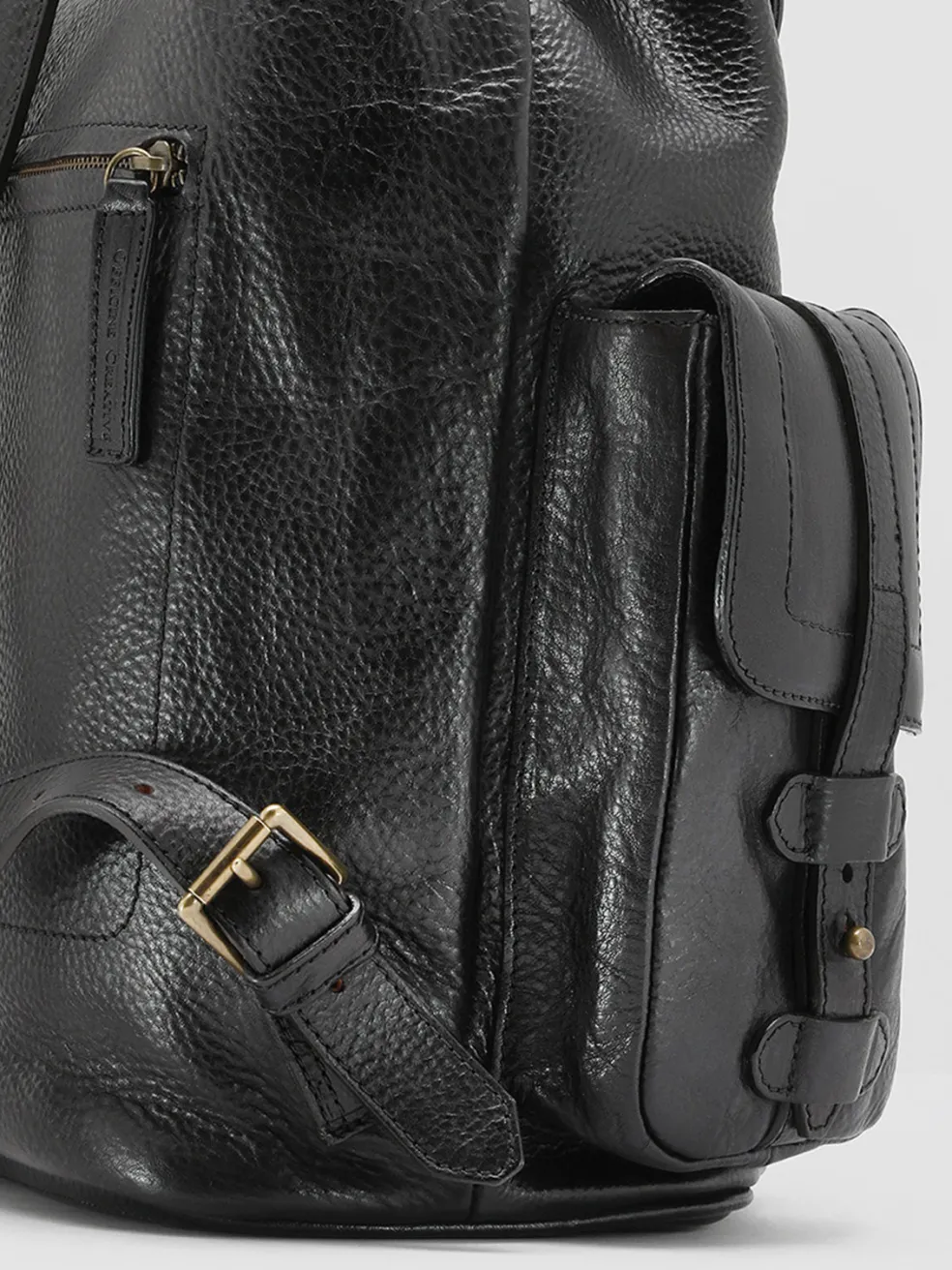 New Officine Creative RARE 27 - Leather Backpack BLACK