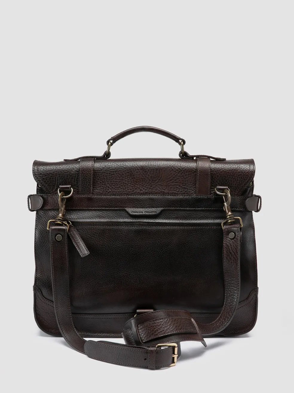 Fashion Officine Creative RARE 040 - Brown Leather Briefcase DARK BROWN