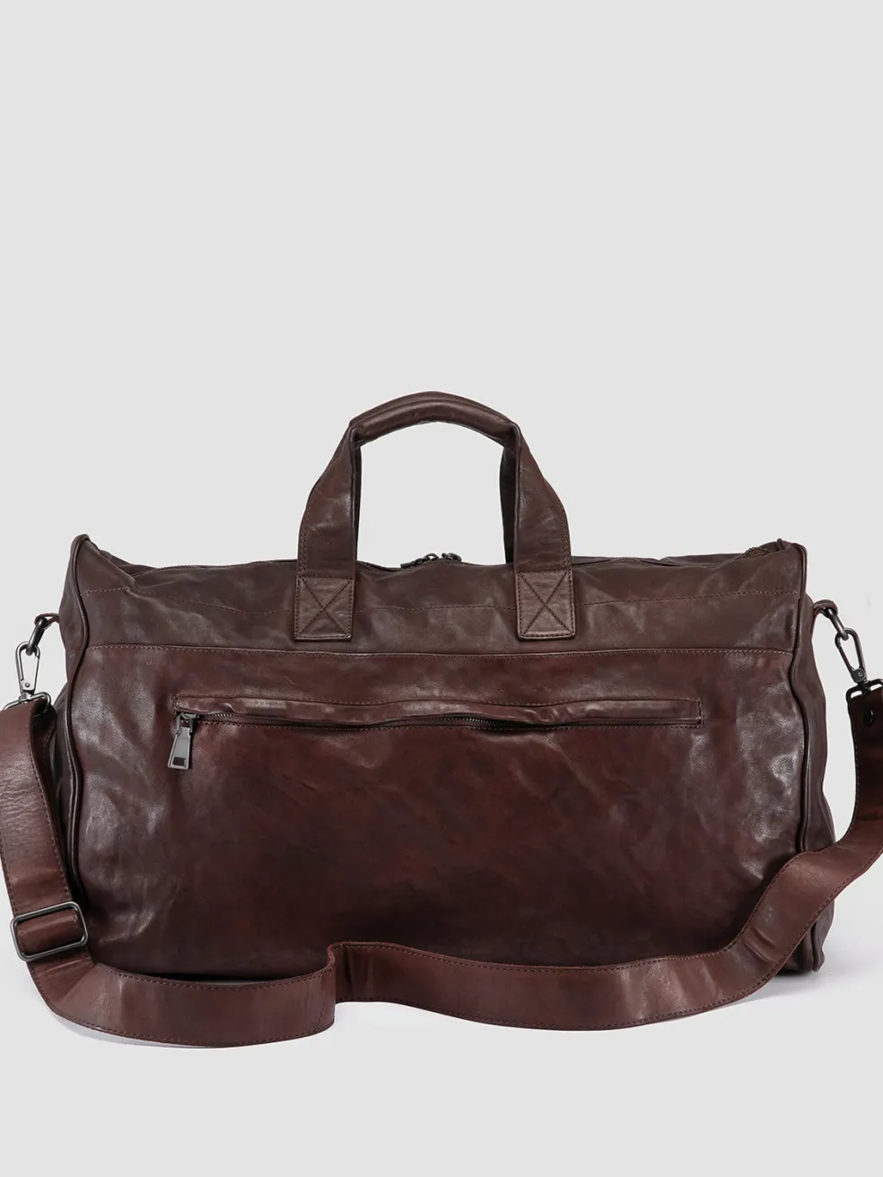 Best Sale Officine Creative RECRUIT 013 - Leather Weekend Bag DARK BROWN