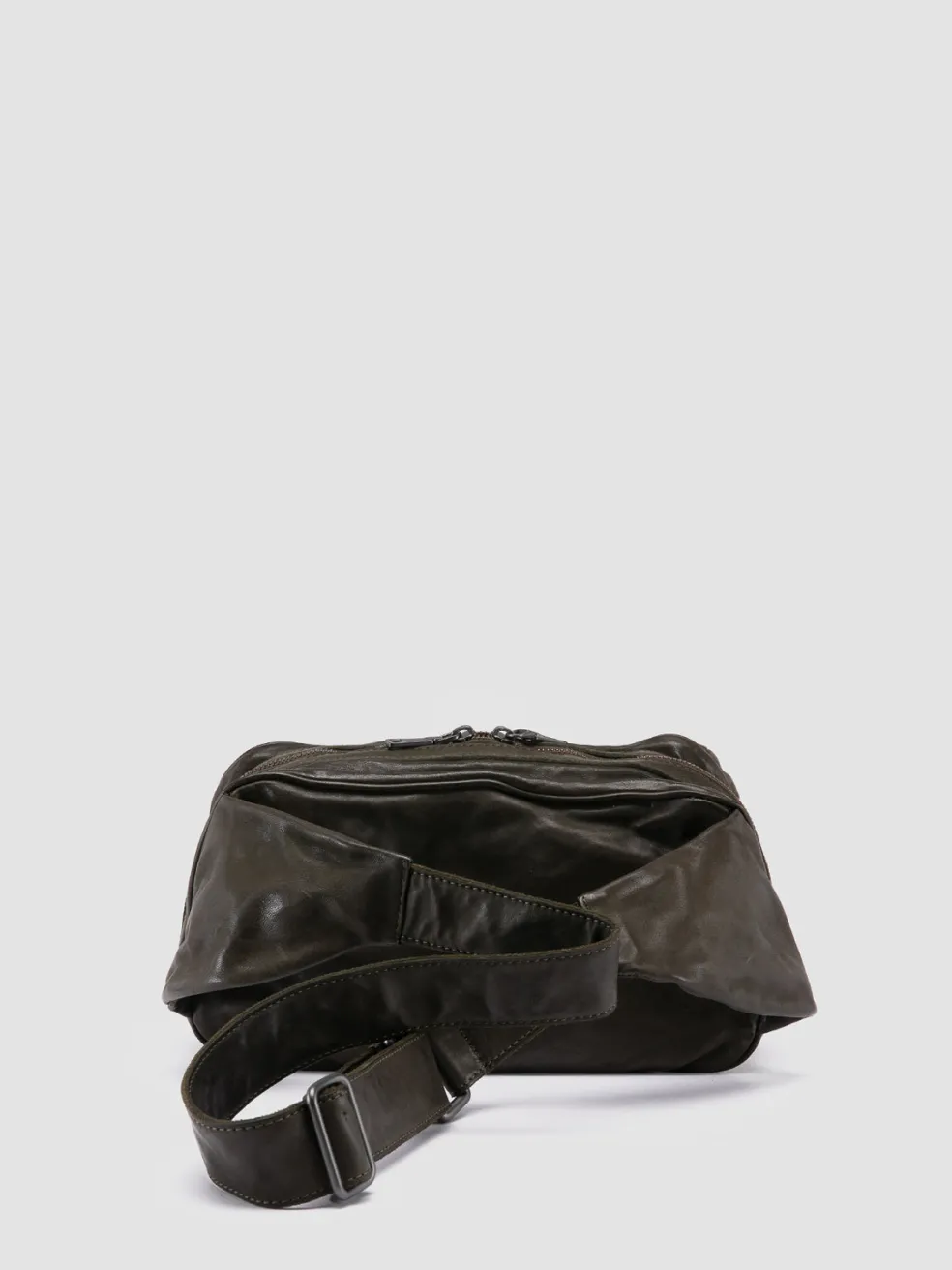 Hot Officine Creative RECRUIT 012 - Leather Waistpack GREEN