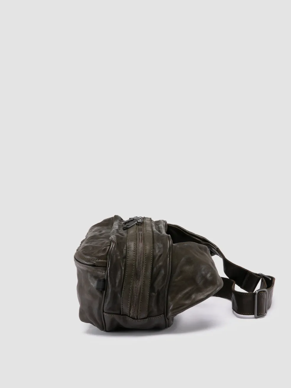 Hot Officine Creative RECRUIT 012 - Leather Waistpack GREEN