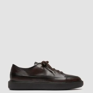 Best Officine Creative RELEASE 001 - Brown Leather Low Top Sneakers MORO