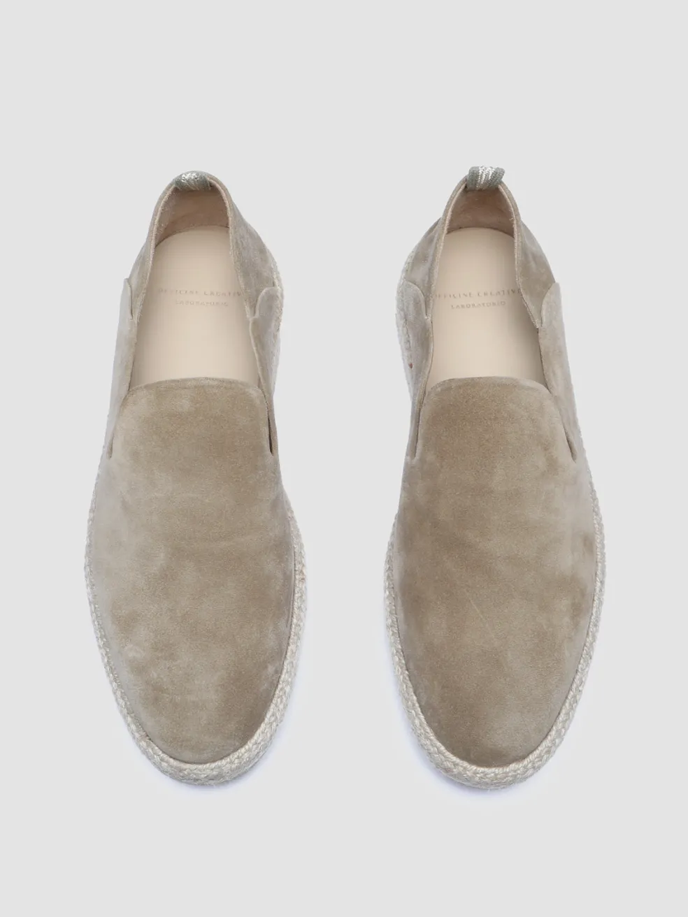 Fashion Officine Creative ROPED 002 - Brown Suede Slip Ons CORK