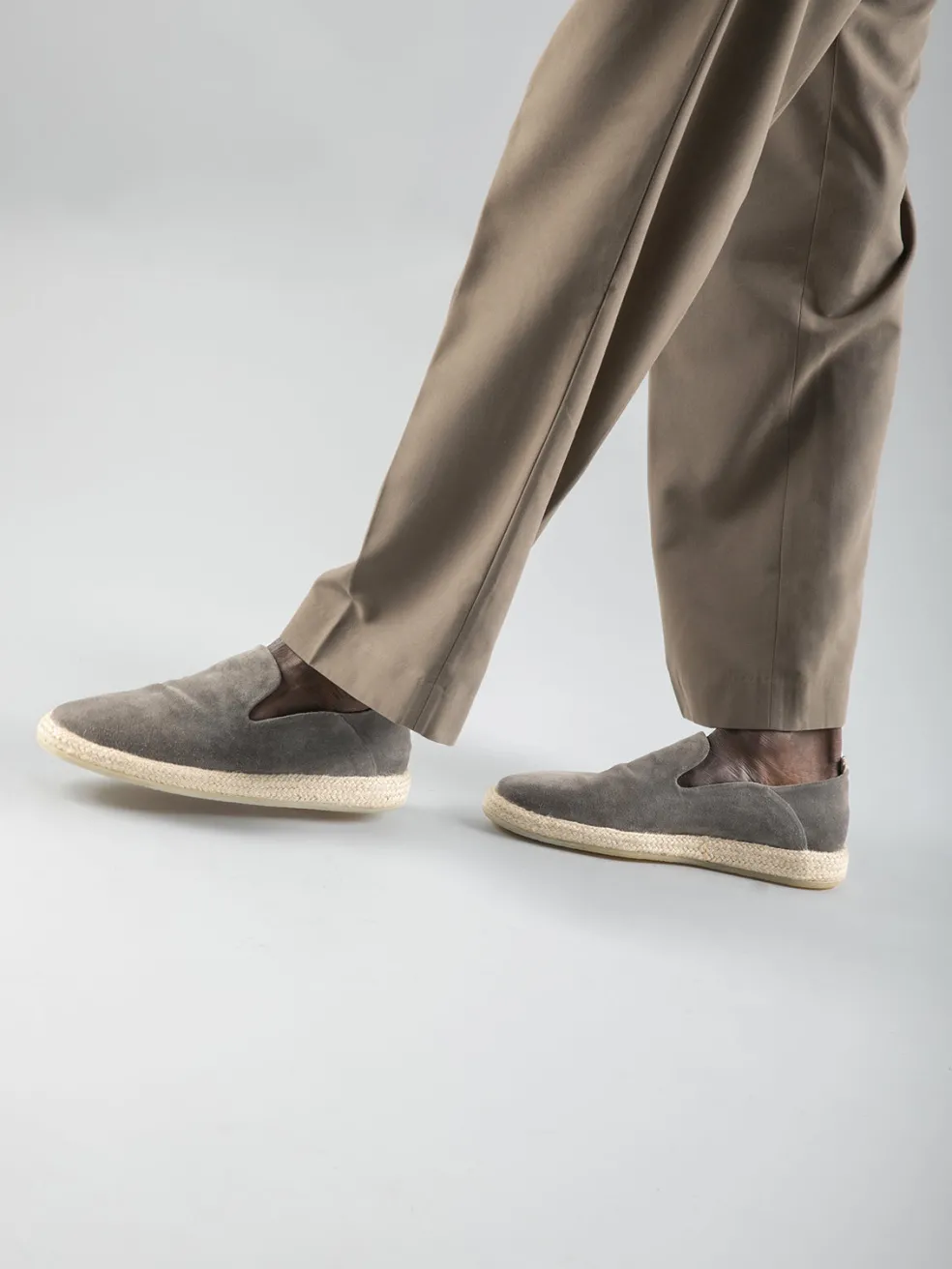 Fashion Officine Creative ROPED 002 - Brown Suede Slip Ons CORK