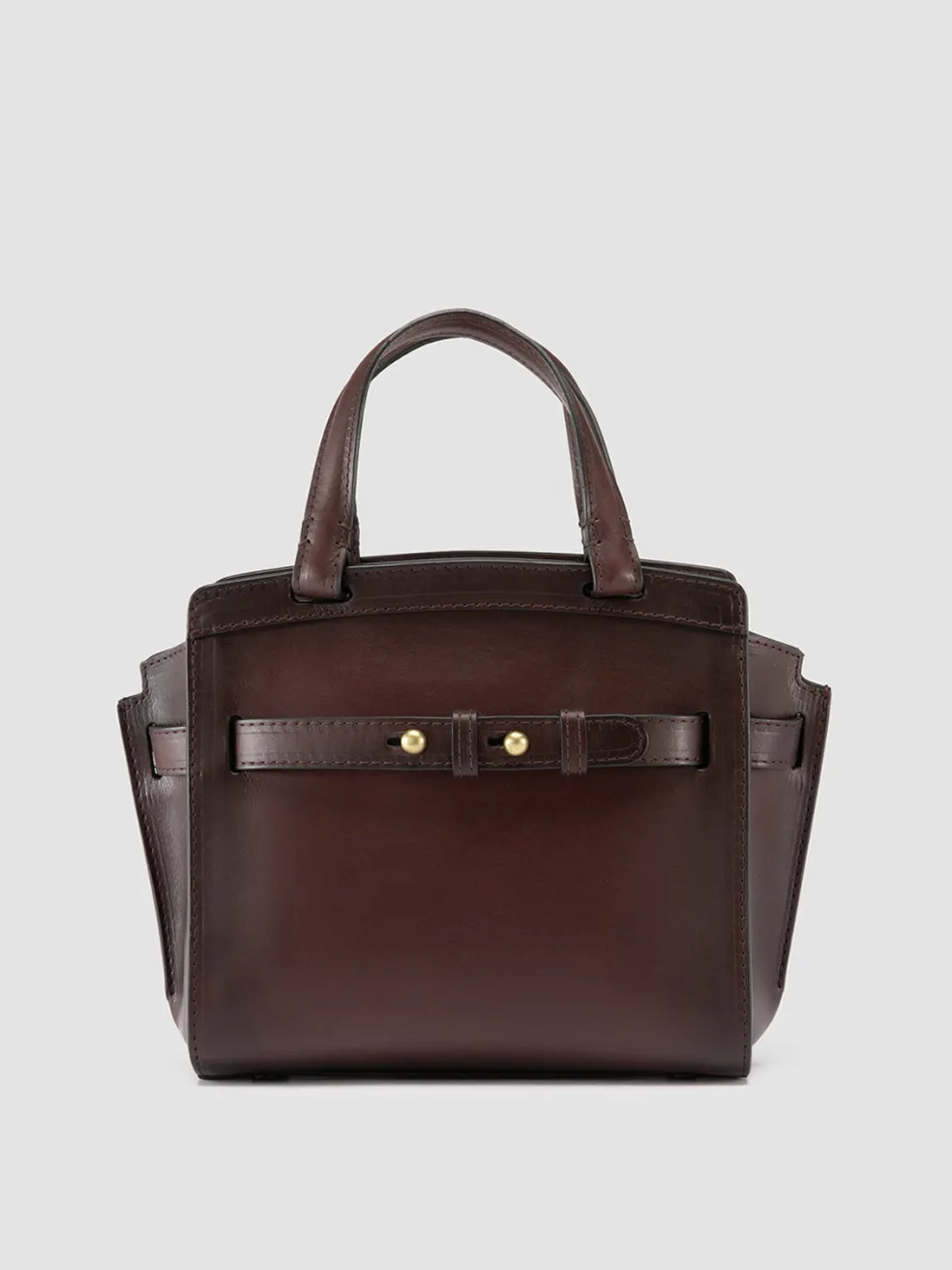 Flash Sale Officine Creative SADDLE 009 - Brown Leather Hand Bag TRUFFLE