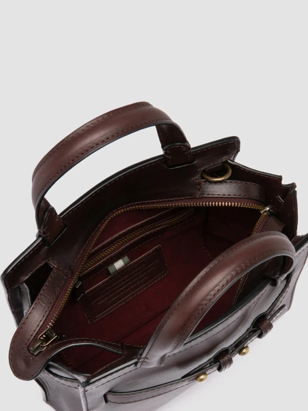 Flash Sale Officine Creative SADDLE 009 - Brown Leather Hand Bag TRUFFLE