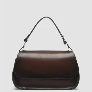 Hot Officine Creative SADDLE 012 - Burgundy Leather Hobo Bag TRUFFLE