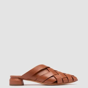 Best Sale Officine Creative SAGE 105 - Brown Leather Mule Sandals RHUM