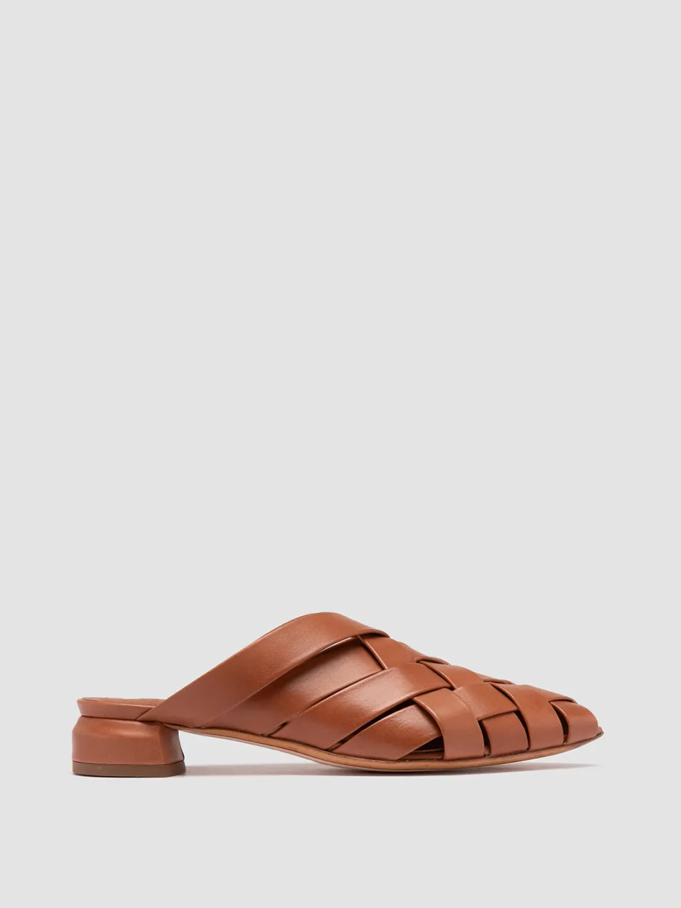 Best Sale Officine Creative SAGE 105 - Brown Leather Mule Sandals RHUM