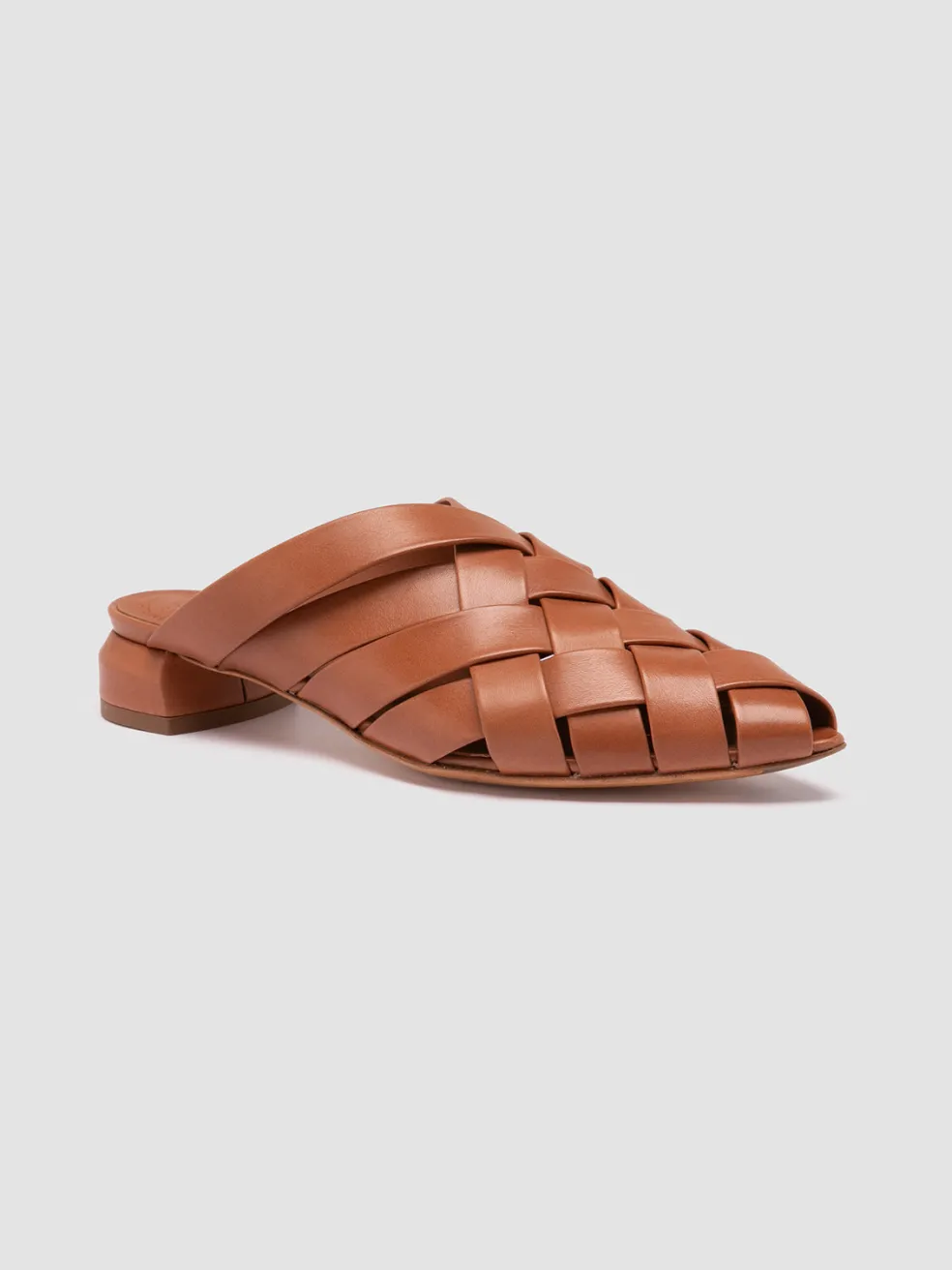 Best Sale Officine Creative SAGE 105 - Brown Leather Mule Sandals RHUM