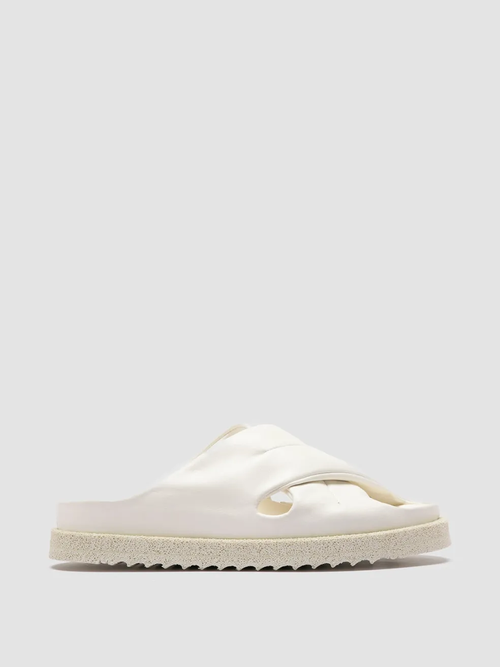 Best Sale Officine Creative SANDS 103 - White Leather Slide Sandals BUTTER