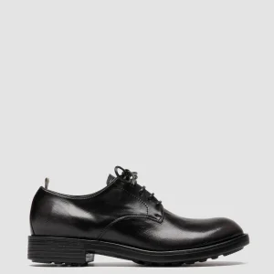Best Sale Officine Creative SERGEANT 101 - Black Leather Derby Shoes CAVIAR/SUPERNERO                                  