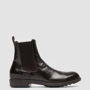 Fashion Officine Creative SERGEANT 006 - Brown Leather Chelsea Boots EBANO