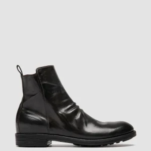 Cheap Officine Creative SERGEANT 005 - Grey Leather Zipped Boots MAGNETE