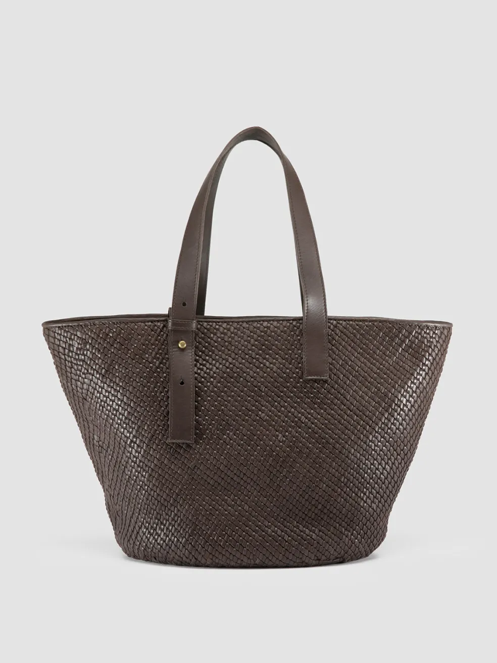 Sale Officine Creative SHELBY 002 - Brown Leather Shoulder Bag DARK BROWN