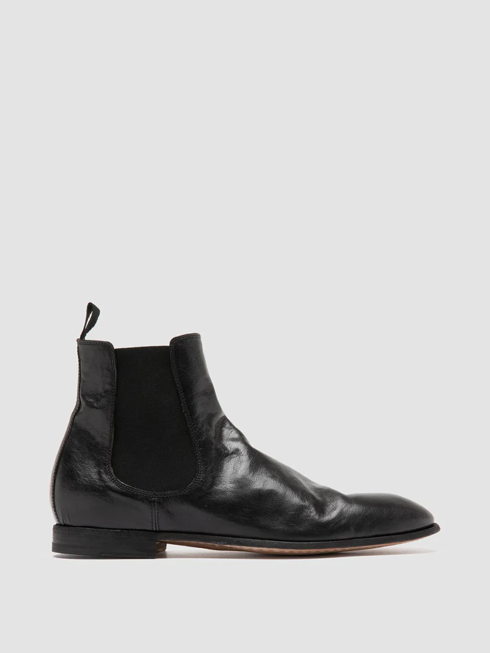 Shop Officine Creative SOLITUDE 004 - Leather Chelsea Boots BLACK
