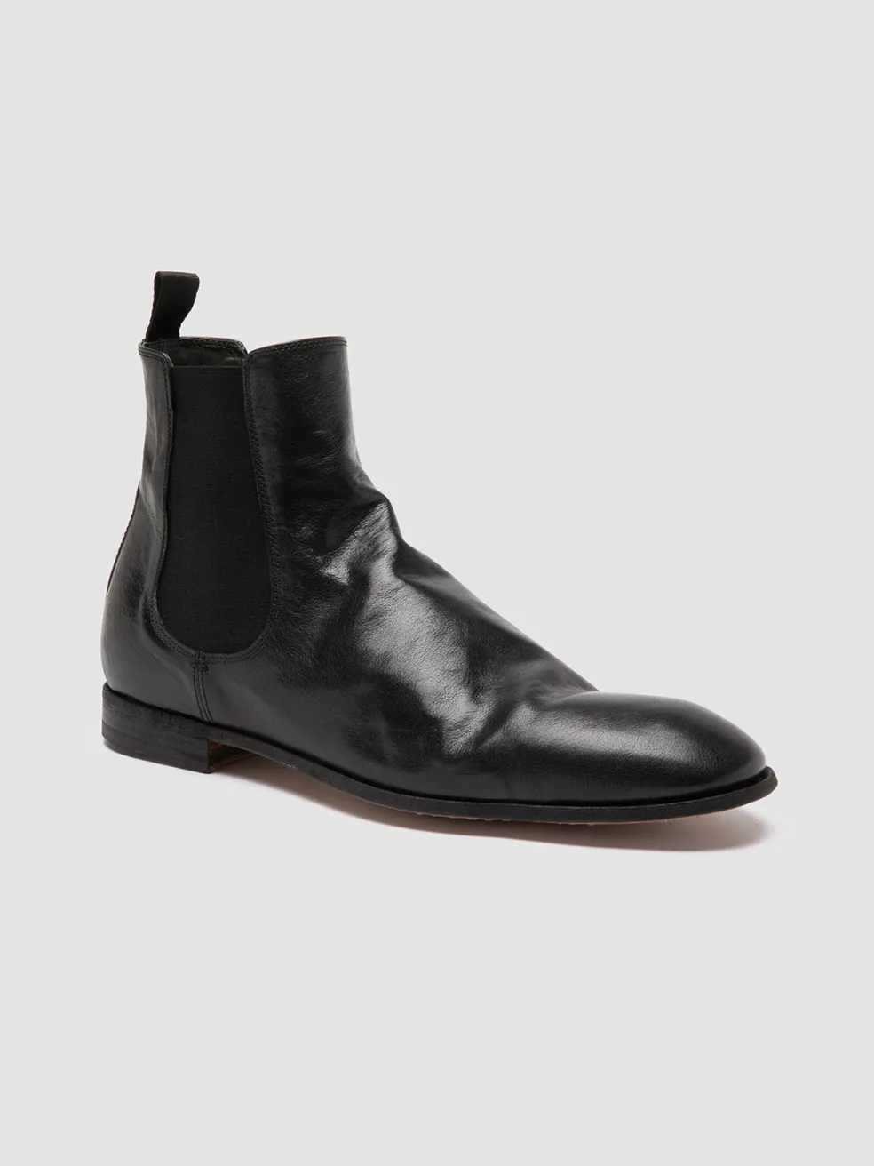 Shop Officine Creative SOLITUDE 004 - Leather Chelsea Boots BLACK