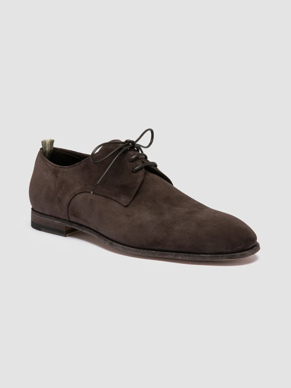 Online Officine Creative SOLITUDE 002 - Brown Suede Derby Shoes TESTA DI MORO