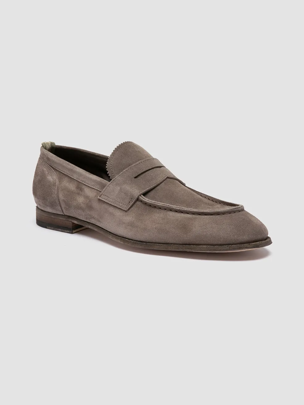 New Officine Creative SOLITUDE 001 - Taupe Suede Penny Loafers OTTER