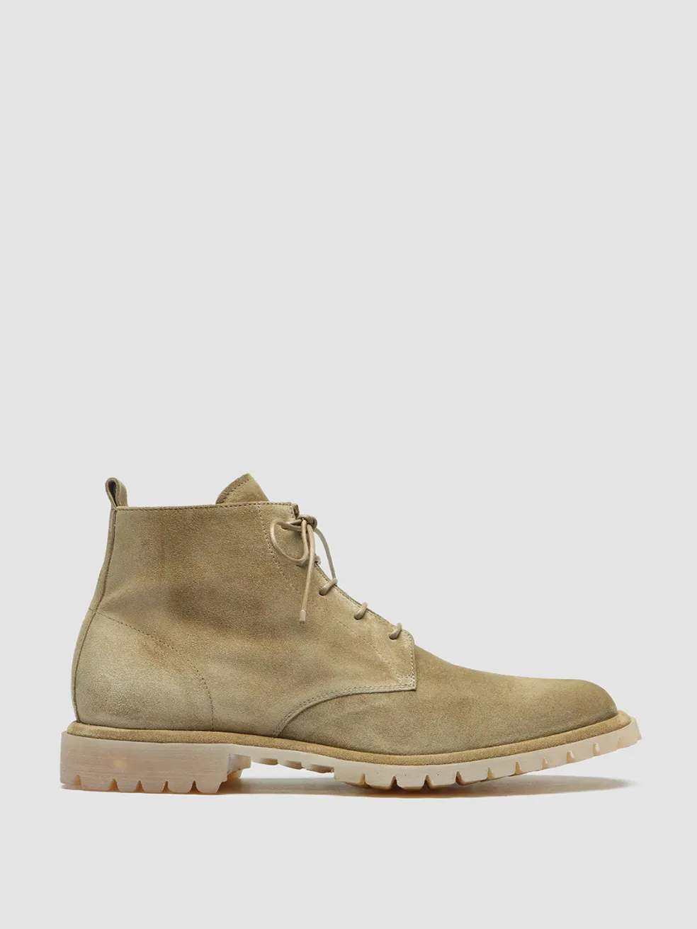 Outlet Officine Creative SPECTACULAR 002 - Brown Suede Lace-Up Boots TAUPE