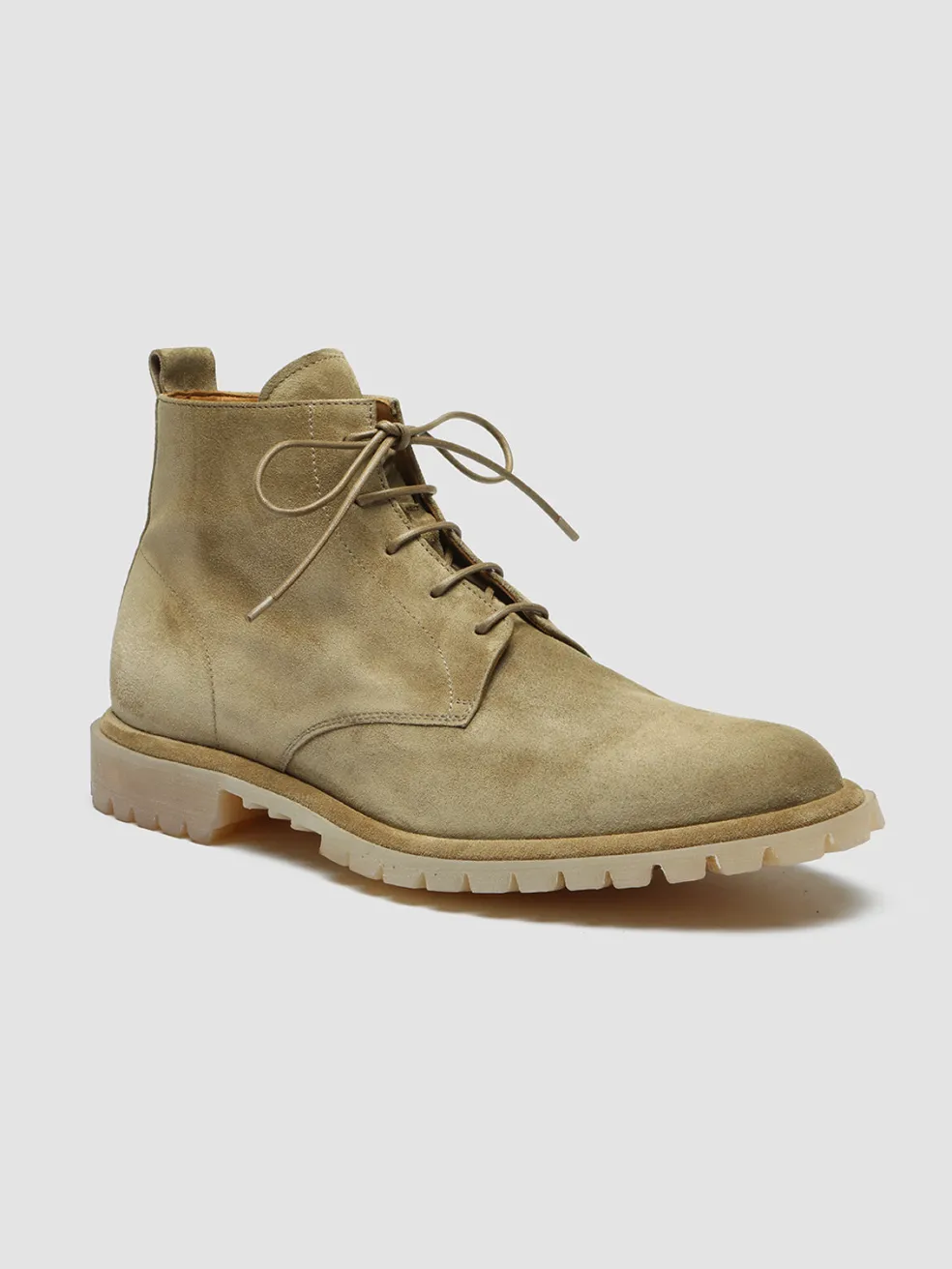 Outlet Officine Creative SPECTACULAR 002 - Brown Suede Lace-Up Boots TAUPE