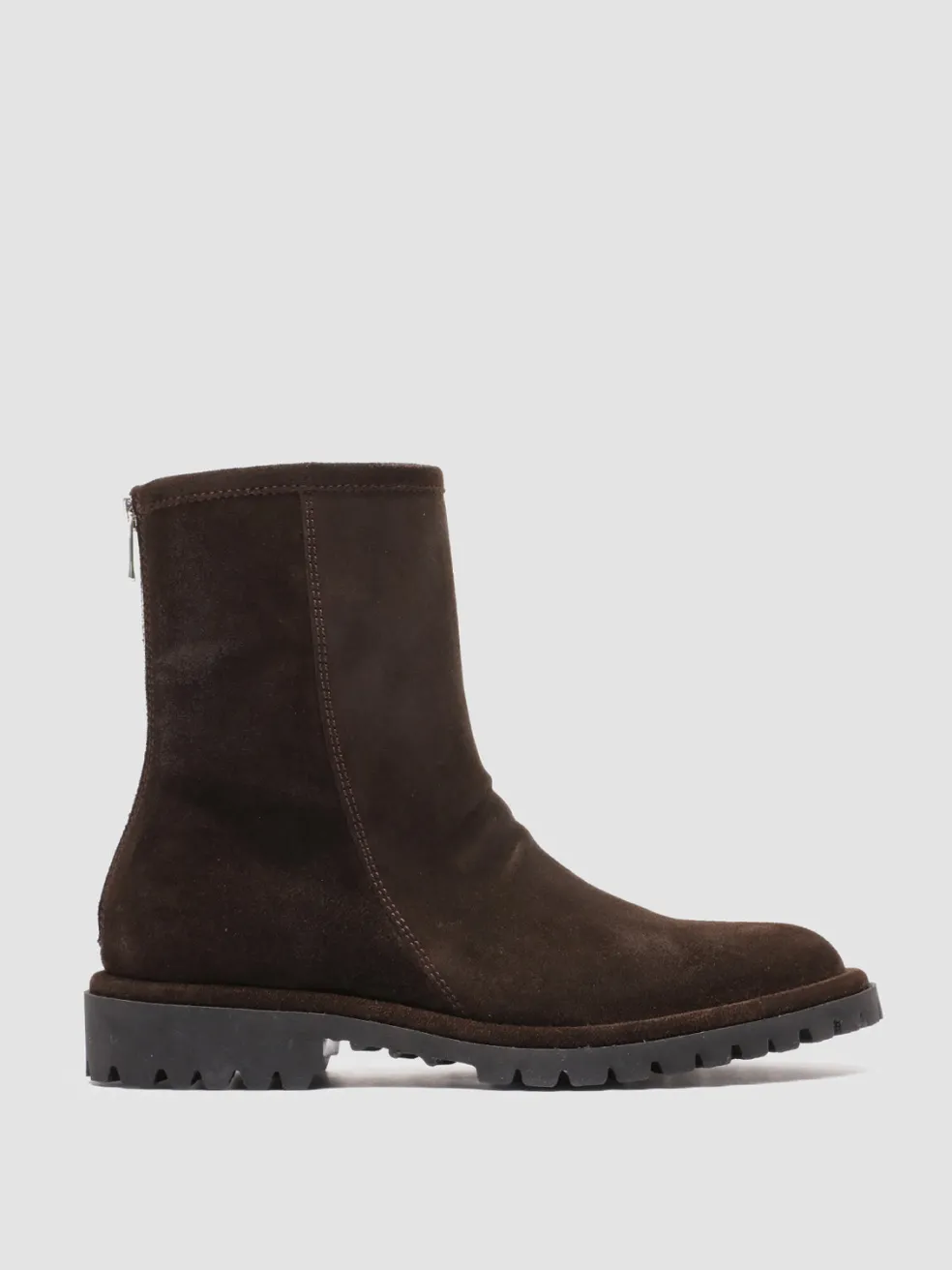 Shop Officine Creative SPECTACULAR W 111 - Suede Zip Boots BROWN