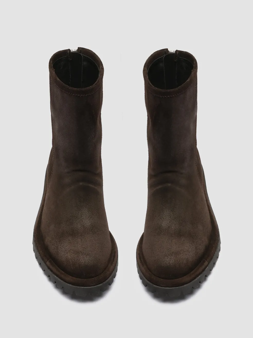 Shop Officine Creative SPECTACULAR W 111 - Suede Zip Boots BROWN