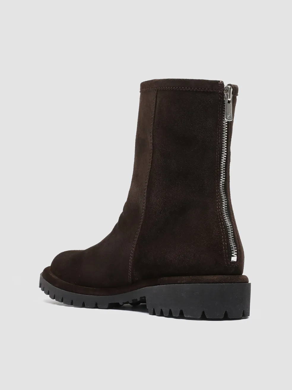 Shop Officine Creative SPECTACULAR W 111 - Suede Zip Boots BROWN
