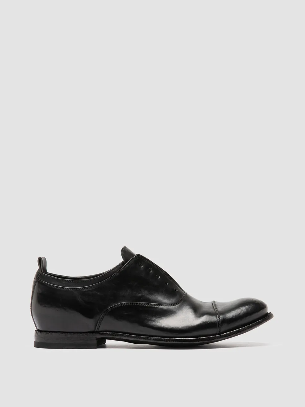 Shop Officine Creative STEREO 001 - Leather Oxford Shoes BLACK