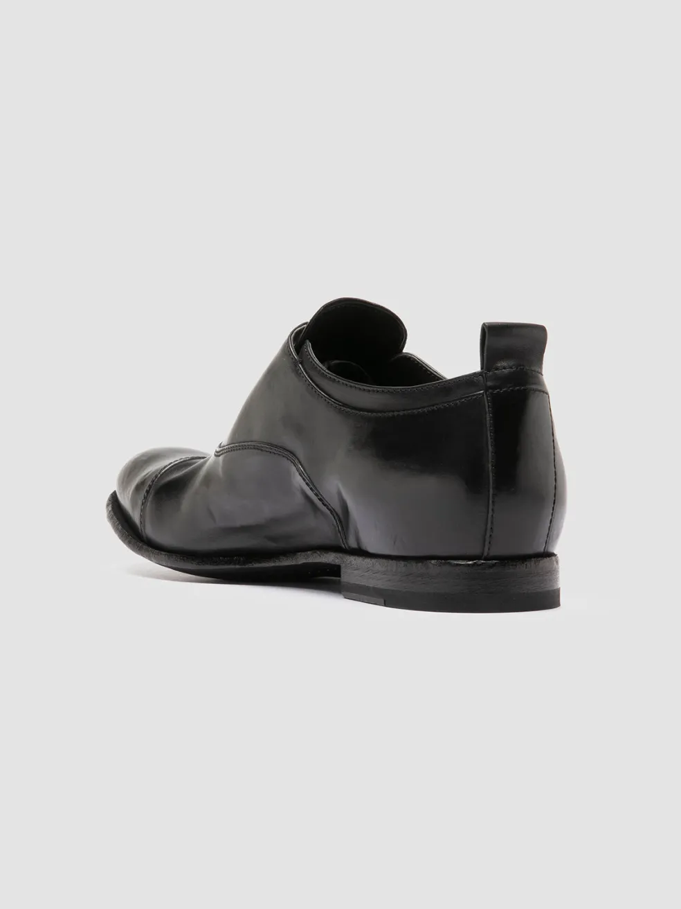Shop Officine Creative STEREO 001 - Leather Oxford Shoes BLACK