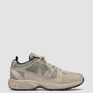 Online Officine Creative SUPURBIA 001 - Taupe Leather And Suede Low Top Sneakers